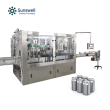 L'aluminium automatique à grande vitesse de Sunswell peut carbonaté la machine remplissante de sertissage de CDD de boissons