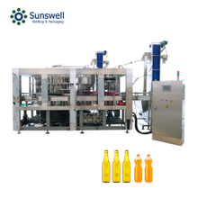 Esay Operation 4 en 1 Soda Water Glass and Plastic Bottle Washing Filling Screw and ROPP Cap Sealing Machine